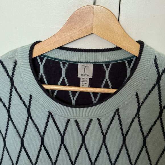 Tristan, Wool-Like Top/Shirt, Light Blue Pattern - Picture 3 of 4